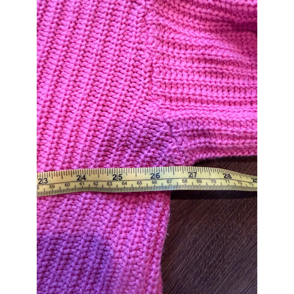 Becca Tilley x Bar III Pink Chunky Knit Cropped Sweater Mock Neck XXL - Picture 4 of 5